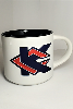 Cover Image for Engraved KC Stoneware Black Outside/Blue Inside Mug