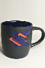 Cover Image for Engraved KC Stoneware White Outside/Black Inside Mug
