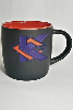 Cover Image for Engraved KC Stoneware Black Outside/Blue Inside Mug